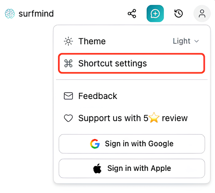 Select {bold} from the user menu in the extension