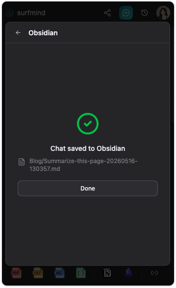 SurfMind Obsidian export done